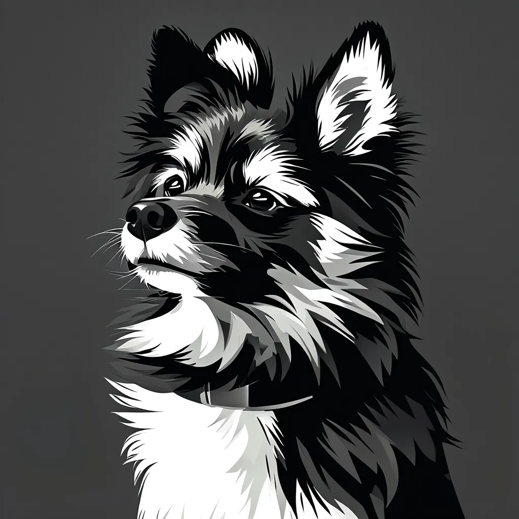 black and white pomsky Informational