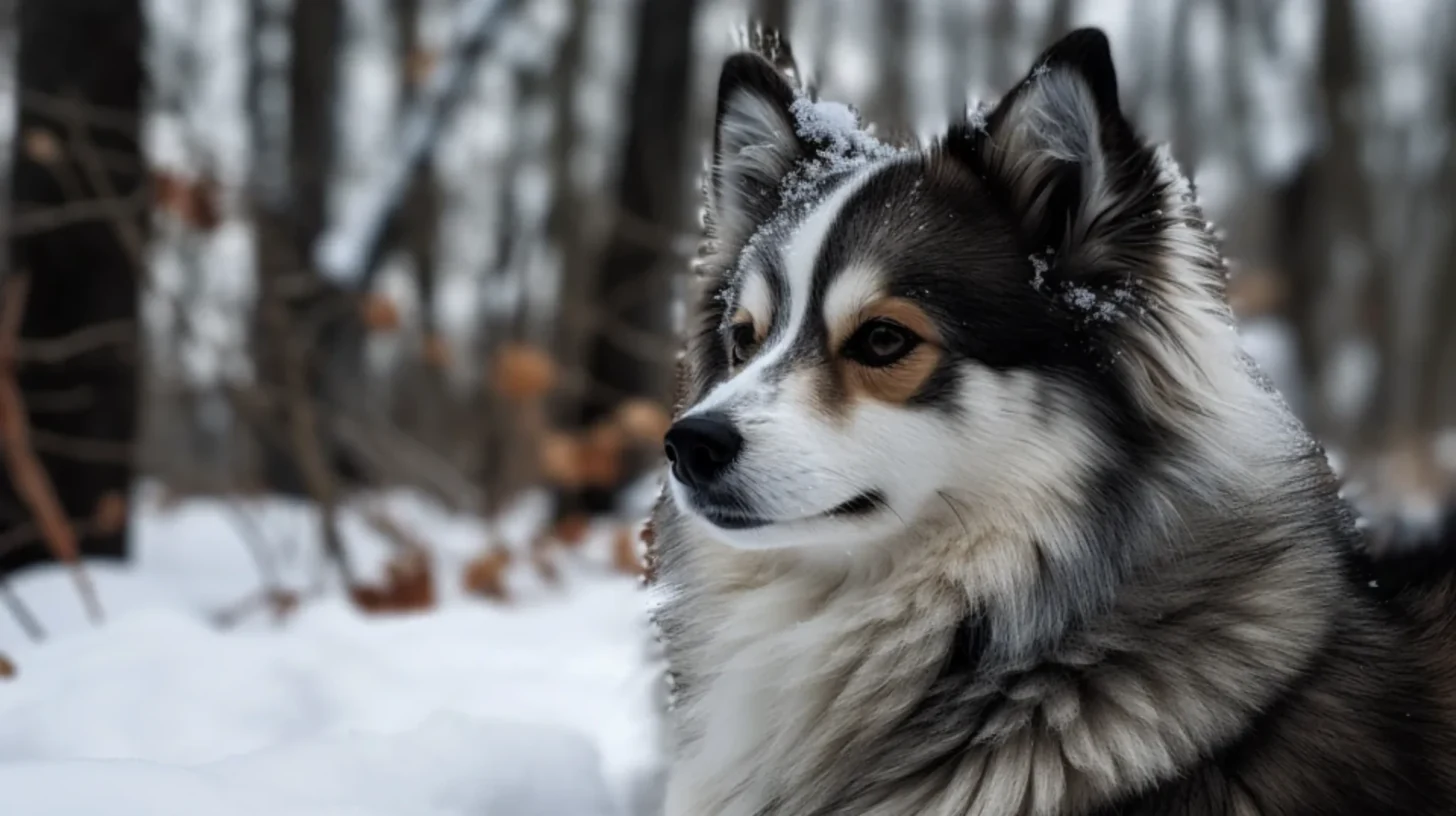 Pomsky with a thick coat for a grooming requirements and coat care schedule guide